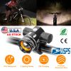 Bike Headlight USB Rechargeable LED Bicycle Front Light IPX6 Waterproof Bicycle Headlight Aluminum Alloy Shell Bike Headlight w/ Bracket
