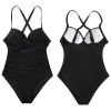 Women’s One Piece Swimsuit Beachwear Swimwear Tummy Control Cutout High Waist Bathing Suit Wrap